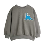Mini Rodini Sweter dla dzieci z haftem Dino Grey