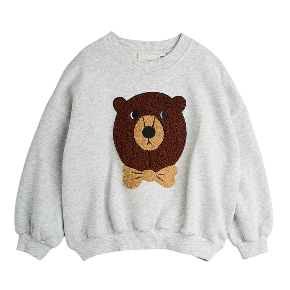 Mini Rodini Buza dla dzieci z nadrukiem Bear Grey