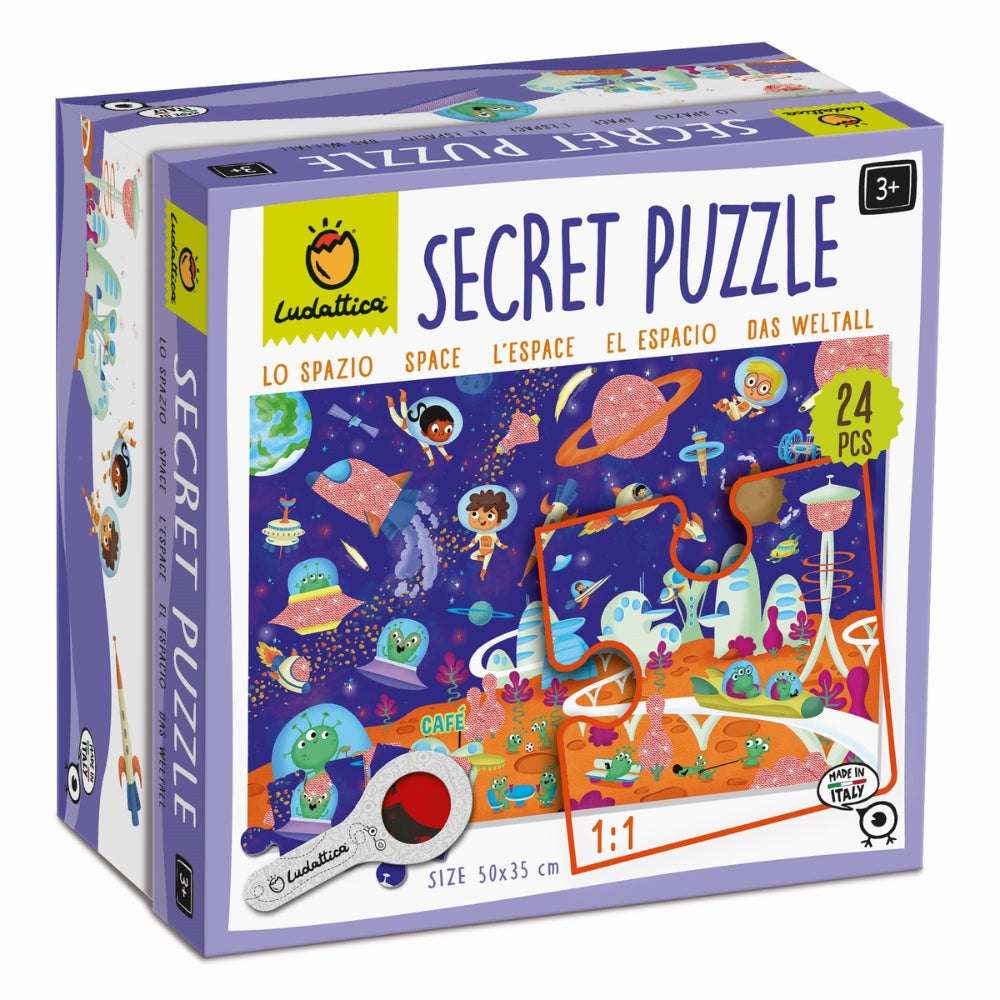 Ludattica Puzzle dla dzieci z ukrytymi motywami Kosmos