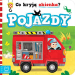 Aksjomat Książka dla dzieci Co kryją okienka? Pojazdy