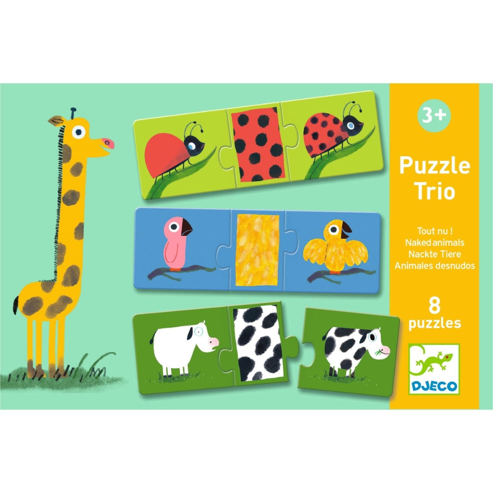 Djeco Puzzle dla dzieci Trio Ubierz Zwierzątko