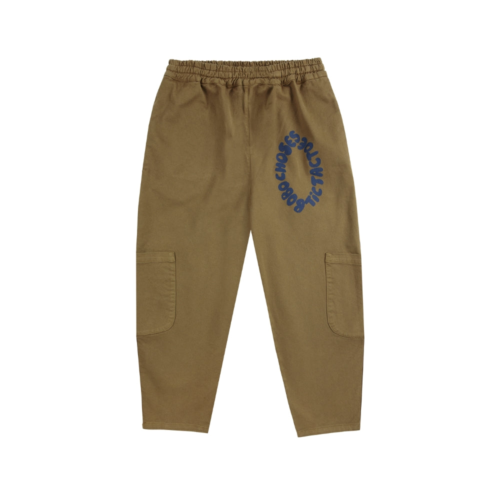 Bobo Choses Spodnie cargo Tic Tac Toe Khaki