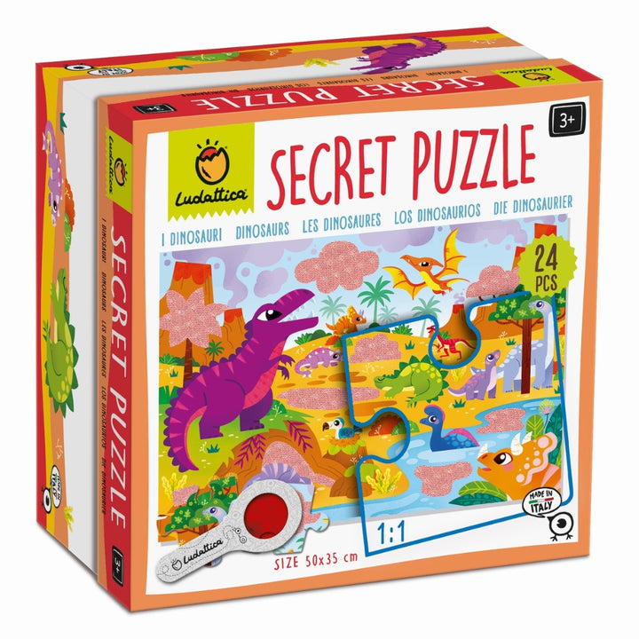 Ludattica Puzzle dla dzieci z ukrytymi motywami Dinozaury
