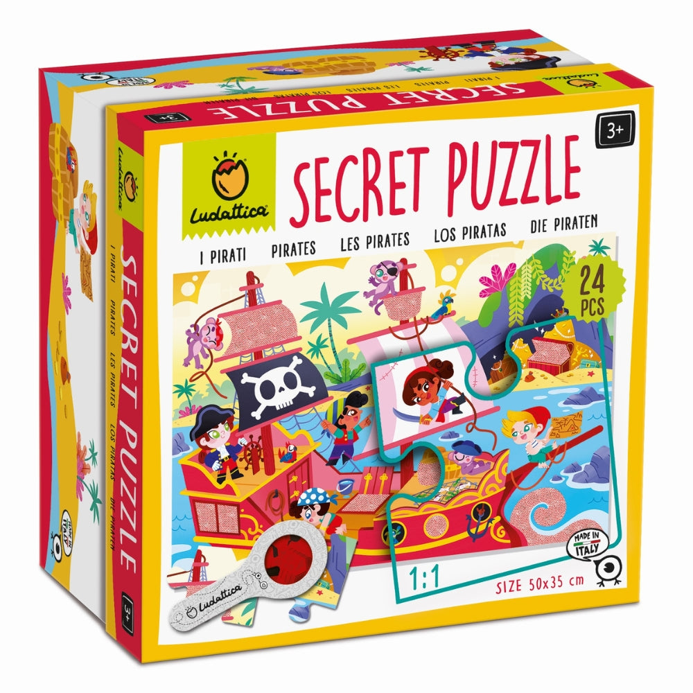 Ludattica Puzzle dla dzieci z ukrytymi motywami Statek piracki