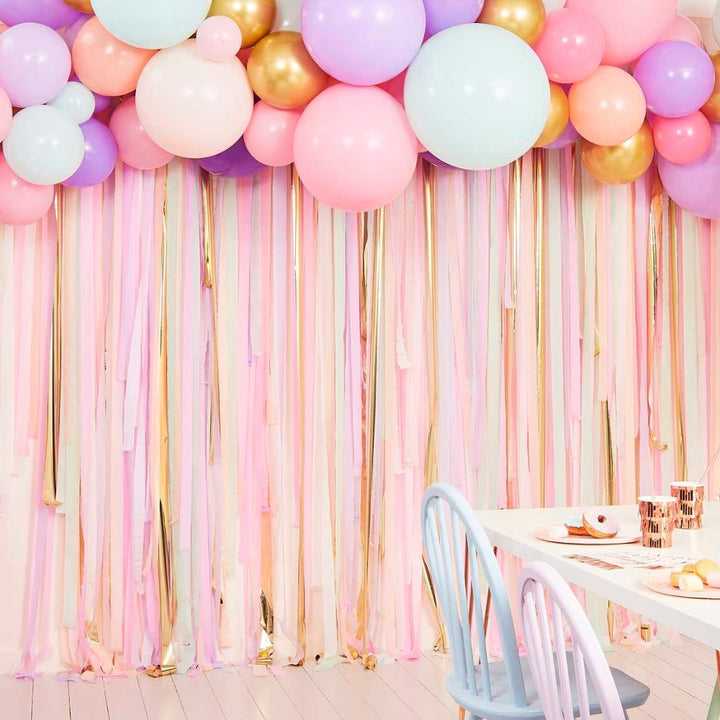 Gingerray balony lateksowe Girlandy Pastel Streamer & Backdrop