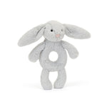 Jellycat Królik grzechotka srebrna 18 cm