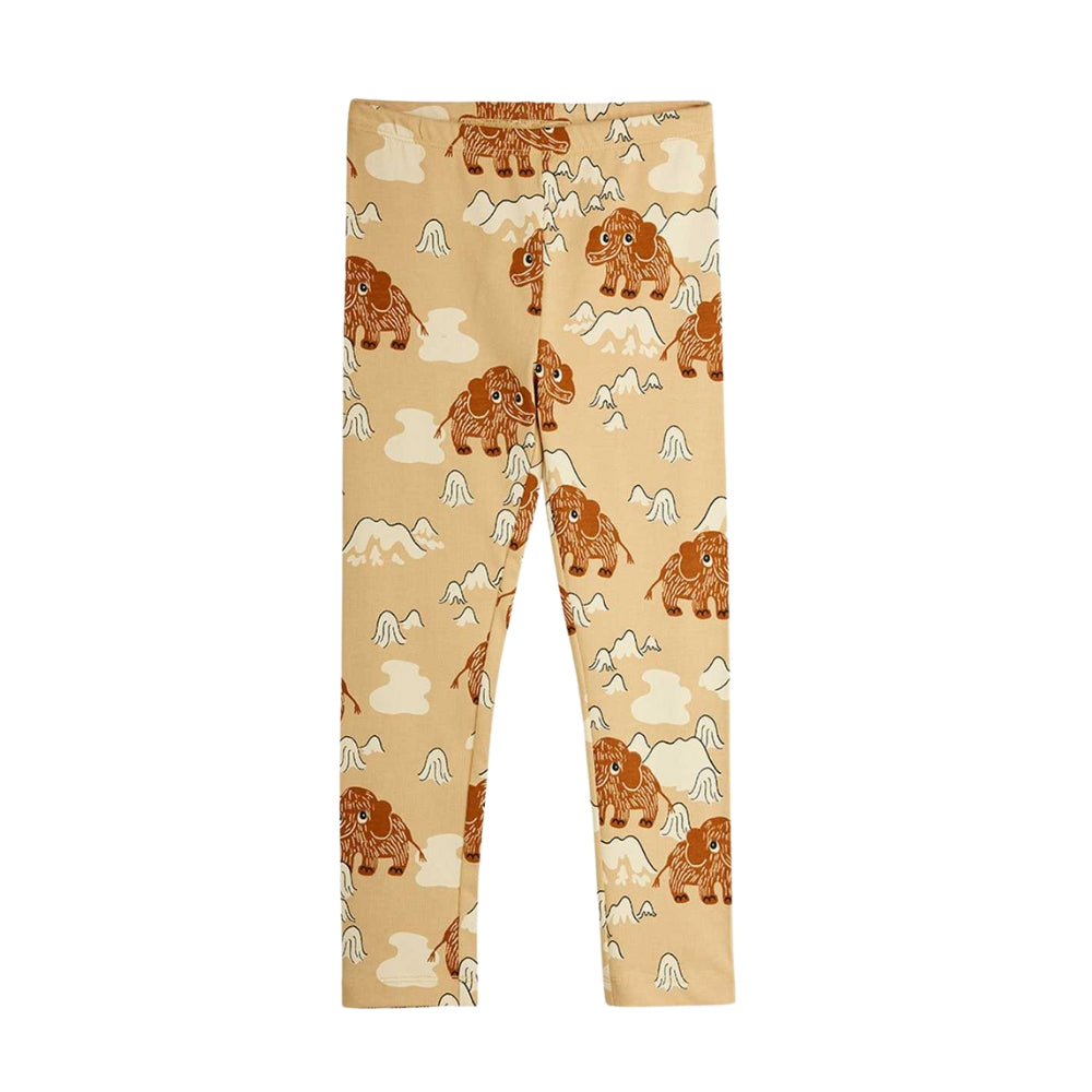 Mini Rodini Leginsy dla dziewczynki Mammoth Beige