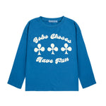 Bobo Choses Koszulka dla dzieci z długim rękawem Have Fun Blue