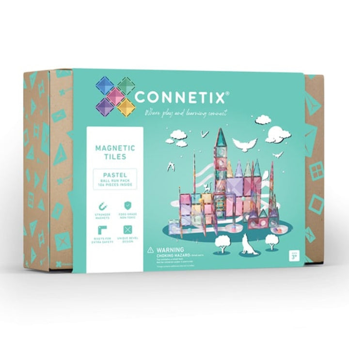 Connetix Klocki magnetyczne dla dzieci kulodrom Pastel Ball Run Pack 106el.