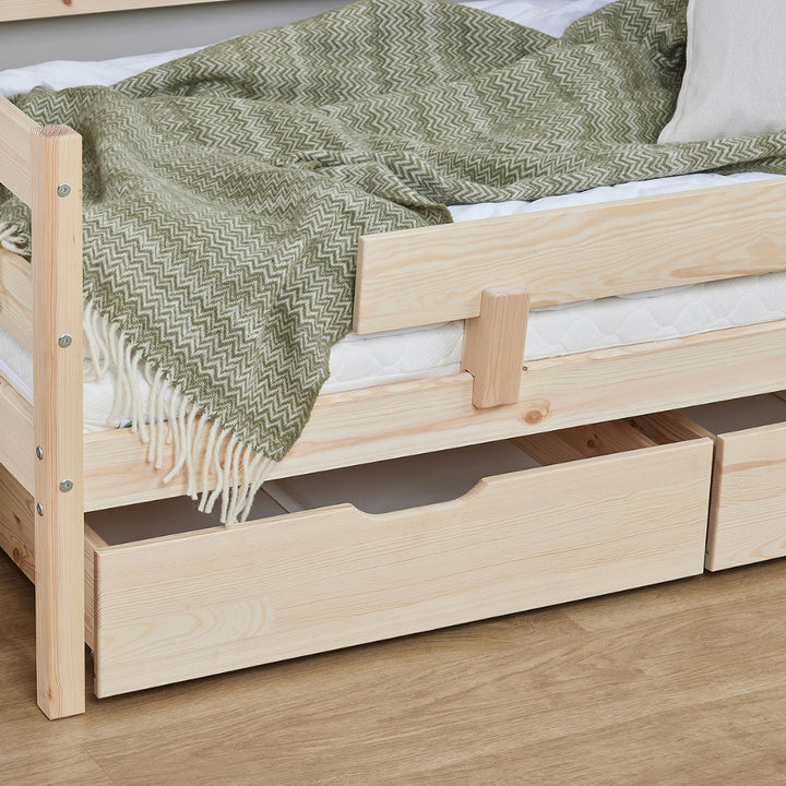 Hoppekids Łóżko młodzieżowe 70x160 cm ECO Comfort naturalne drewno