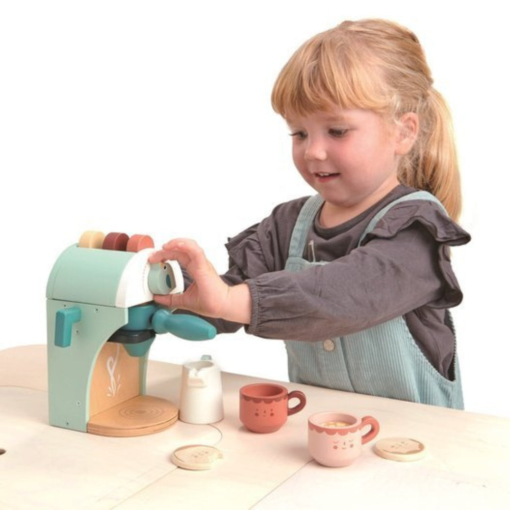 Tender Leaf Toys Drewniany ekspres do kawy dla dzieci