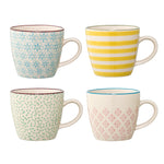 Bloomingville Kubki do herbaty Kubki do kawy Patrizia Cup Yellow Stoneware 4 sztuki