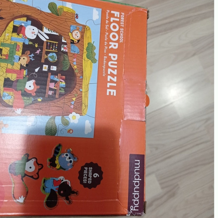Mudpuppy Puzzle dla dzieci układanka podłogowa Leśna Szkoła z uszkodzonym opakowaniem