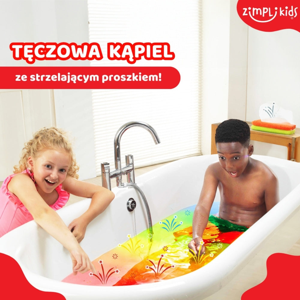 Zimpli Kids Strzelający proszek do kąpieli Crackle Baff Colours 6 użyć 6 kolorów