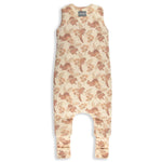 Sleepee Dwustronny śpiworek do spania z nóżkami Vintage Animals Almond/Cream 6-12 m