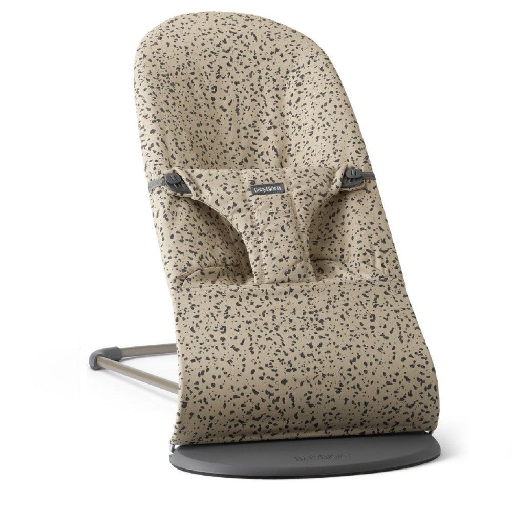 Babybjorn Leżaczek Bliss Woven Beige/Dark grey print