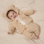 Little Dutch Zapinana bluza z kapturem Teddy Baby Bunny Sand rozmiar 92