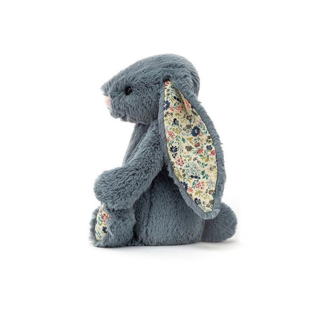 Jellycat Królik 31 cm kwieciste uszy dżinsowy