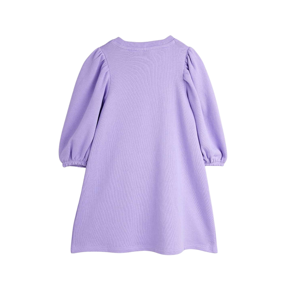 Mini Rodini Sukienka dla dziewczynki Cat with bowtie Purple