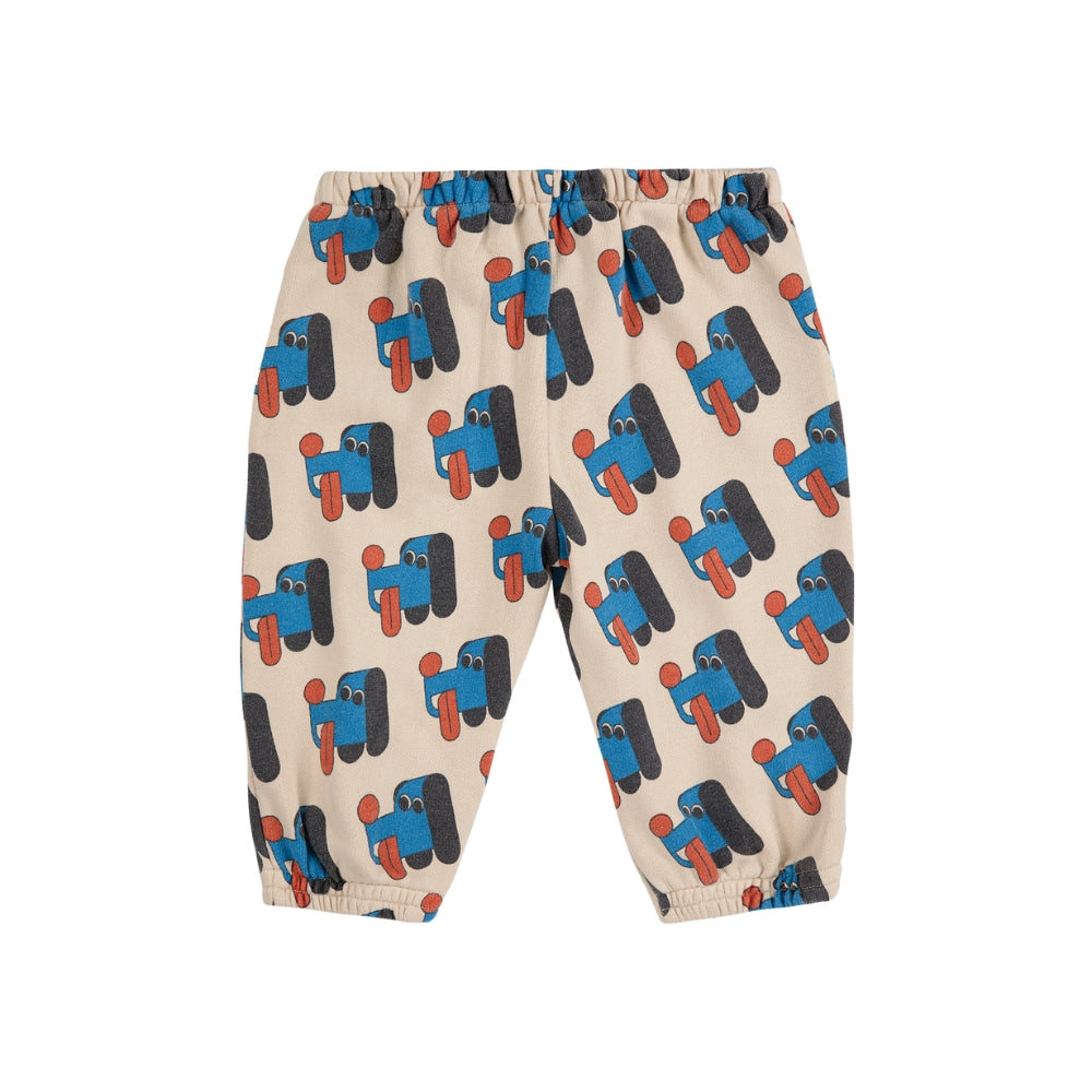 Bobo Choses Spodnie dla dzieci Doggy Mate All Over Offwhite