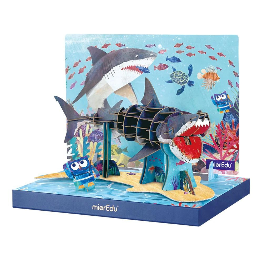 mierEdu Puzzle 3D dla dzieci Żarłacz biały