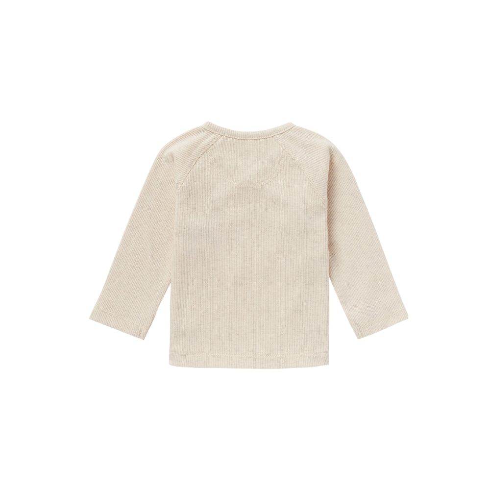 Noppies Koszulka dla niemowlaka z długim rękawem Nanyuki Oatmeal Melange