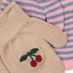 Konges Slojd Rękawiczki dla dzieci Cherry Stripe 2 Pak
