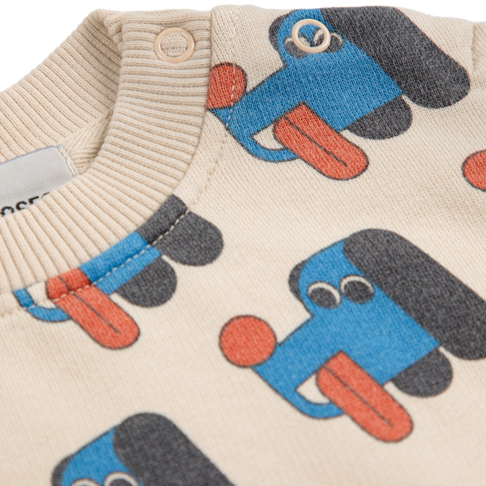 Bobo Choses Bluza dla dzieci Doggy Mate All Over Offwhite