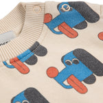Bobo Choses Bluza dla dzieci Doggy Mate All Over Offwhite