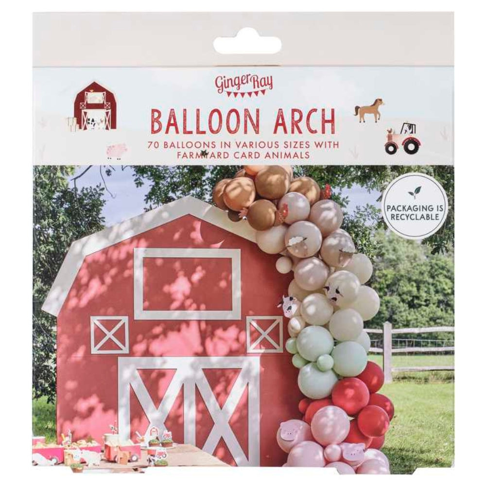 Gingerray balony lateksowe Girlandy Farm Party z kartami zwierząt