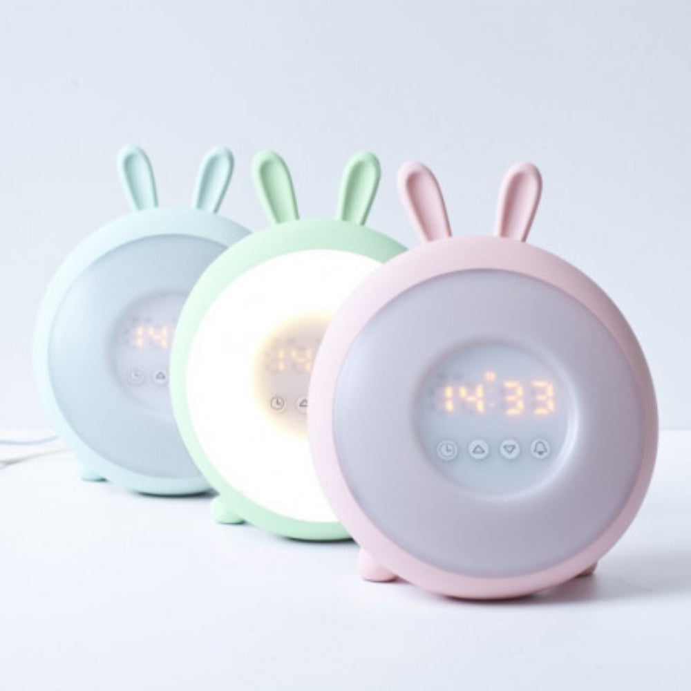 Rabbit&Friends Lampka nocna dla dzieci Królik budząca światłem Zielona
