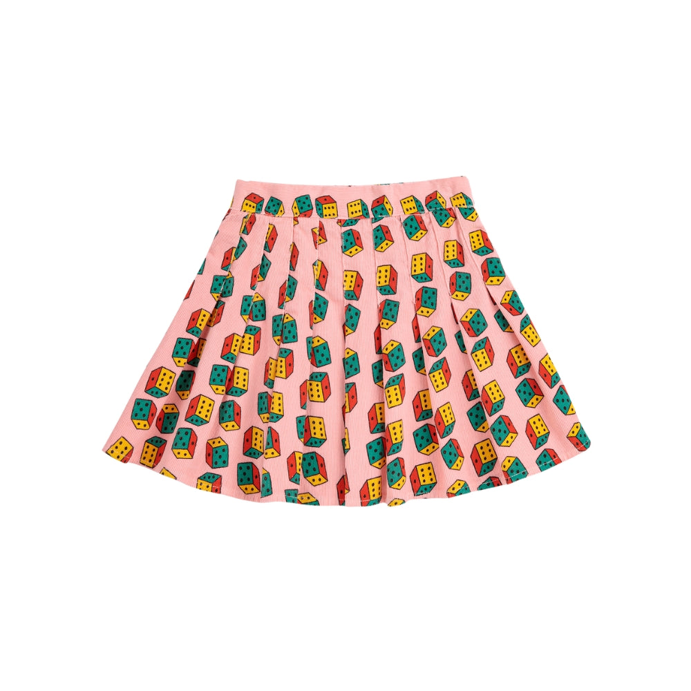 Bobo Choses Sztruksowa spódniczka mini Dices all over Pink