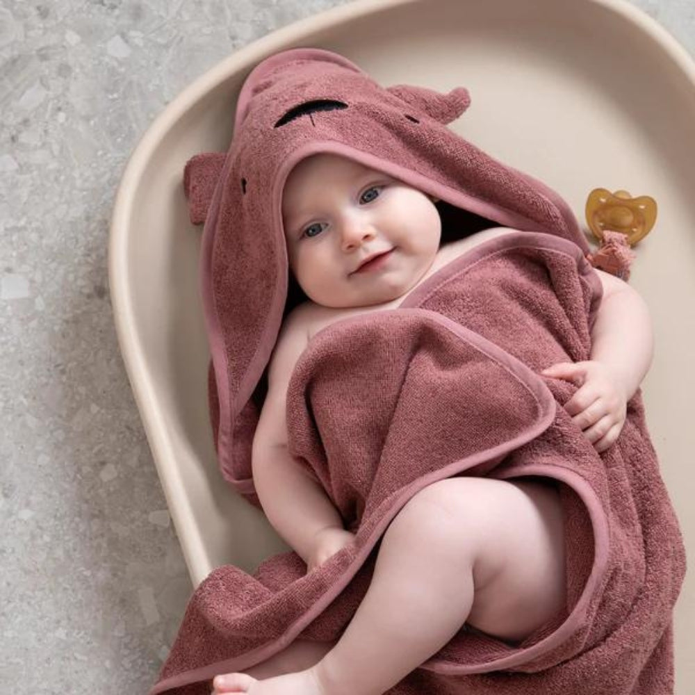 Sebra Ręcznik dla niemowląt z kapturkiem Milo blossom pink