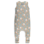 Sleepee Dwustronny śpiworek do spania z nóżkami Vintage Animals Sky Blue/Cream 6-12 m