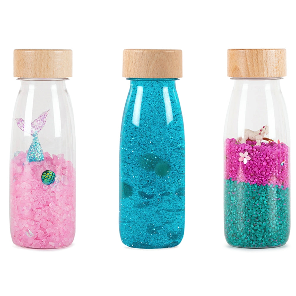 Petit Boum Zabawka sensoryczna zestaw 3 butelek Kolorowa Fantazja