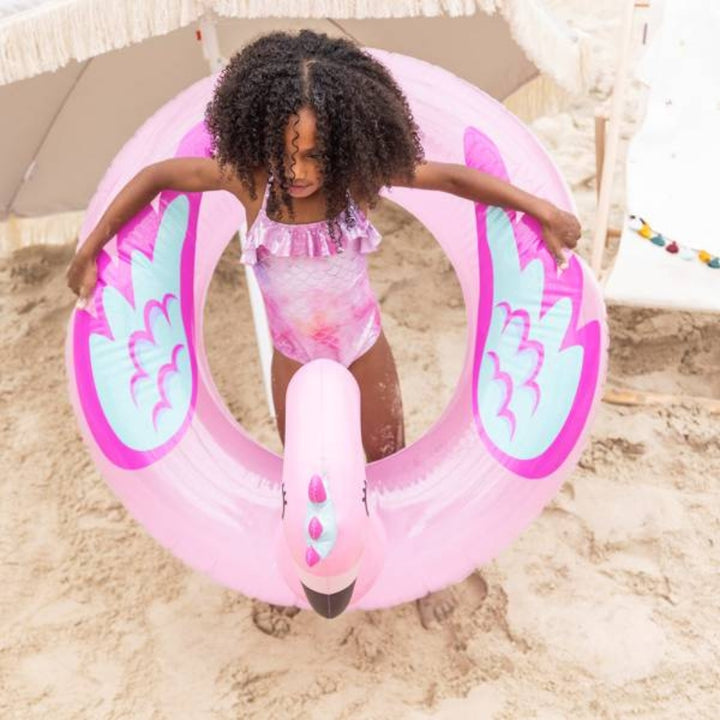 The Swim Essentials Koło do pływania dla dzieci Flamingo Pink 104 cm