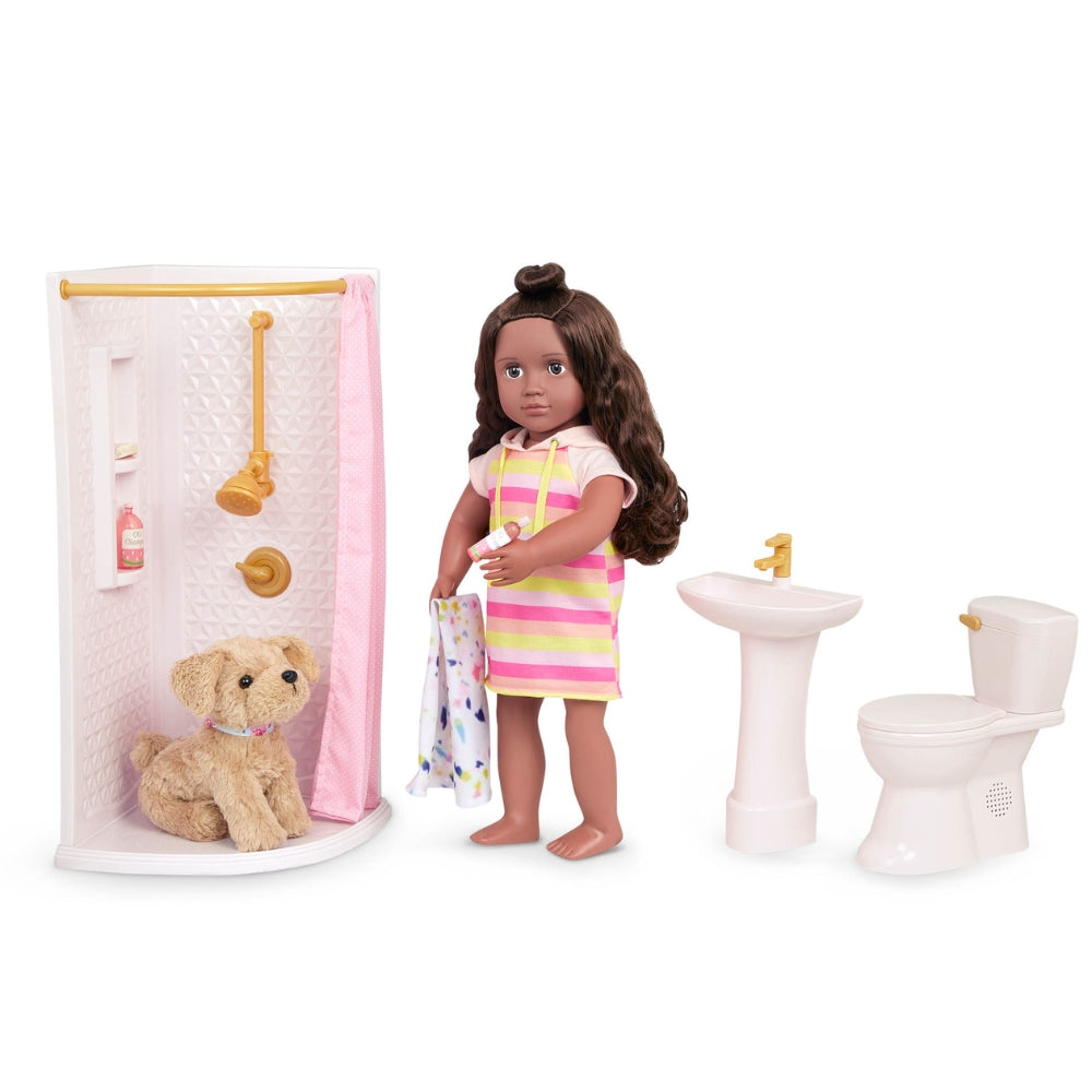 Our Generation Akcesoria dla lalki Sweet Bathroom Set