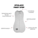 Sleepee otulacz niemowlęcy first step z czapeczką bohemian sand