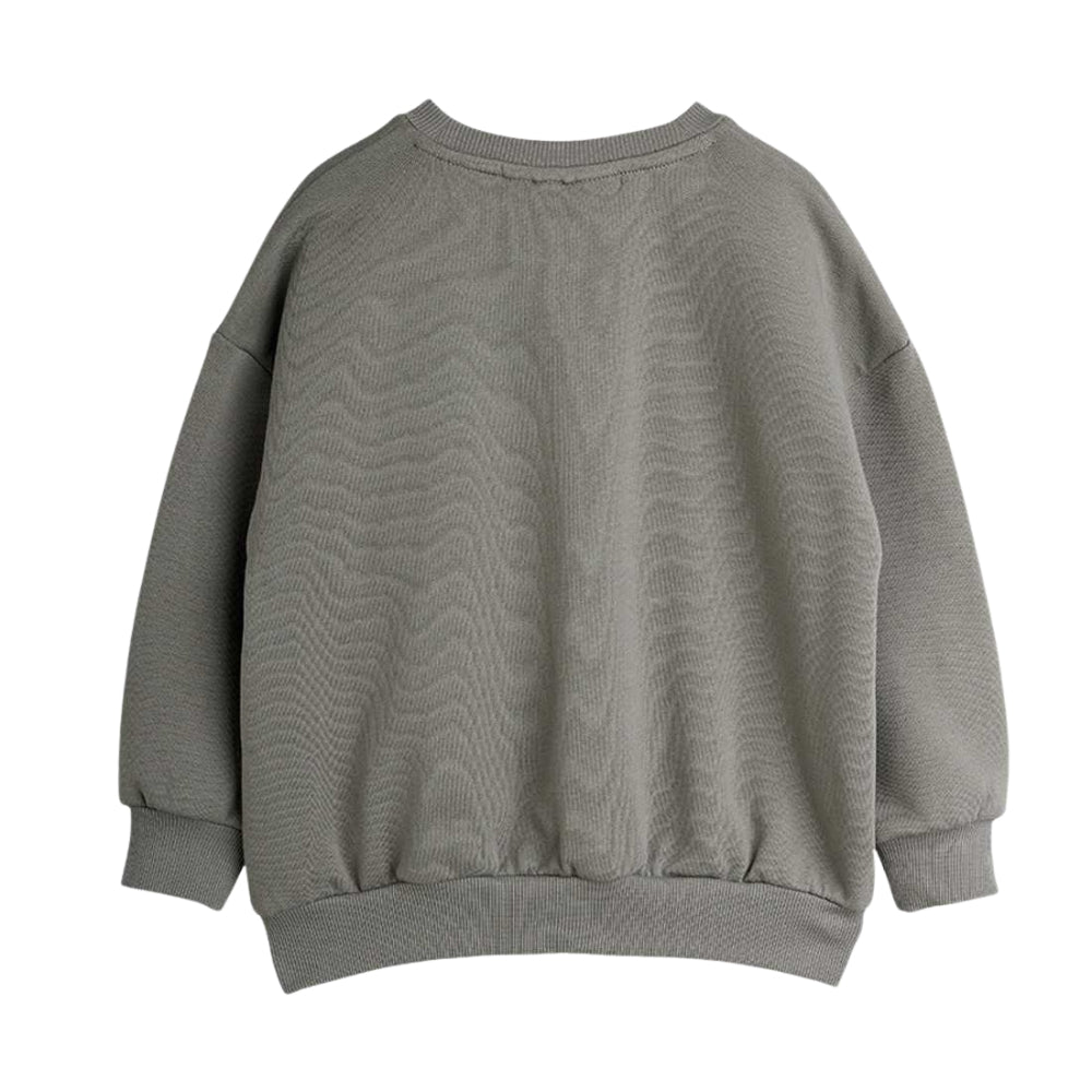 Mini Rodini Sweter dla dzieci z haftem Dino Grey