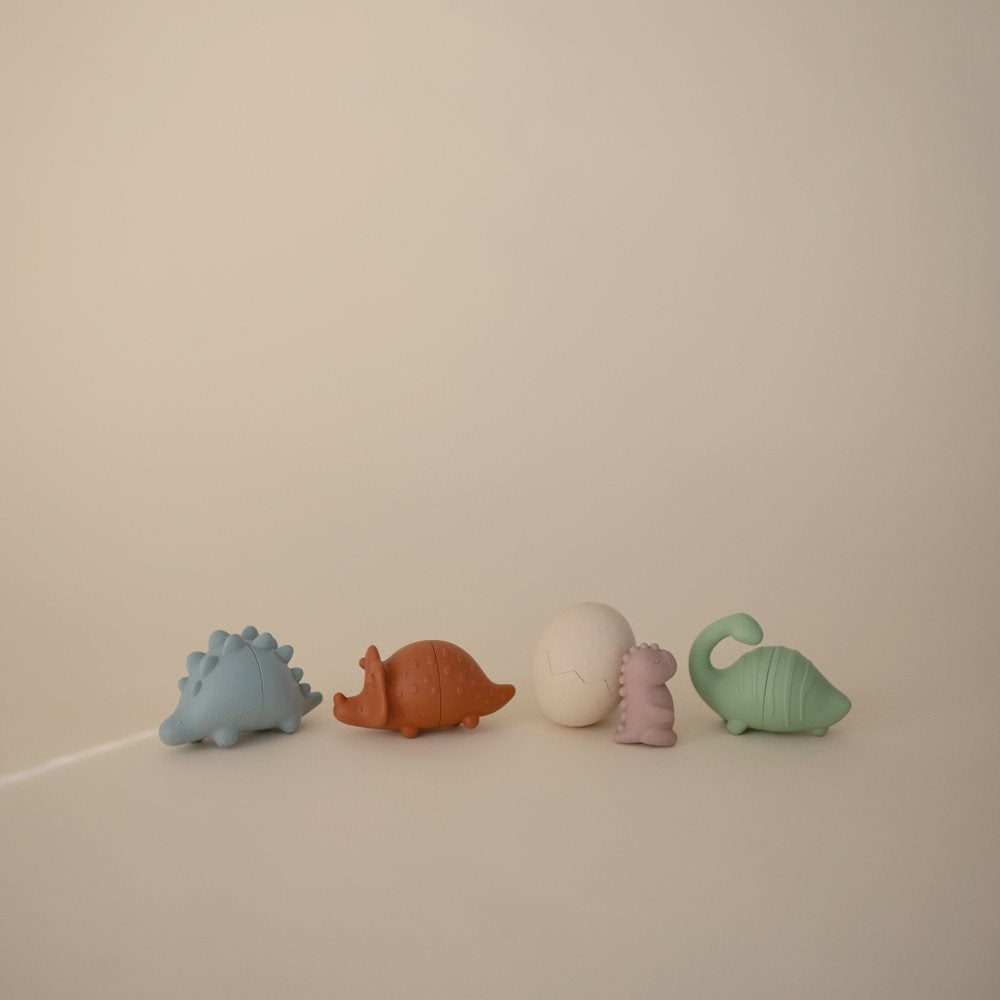 Mushie Zabawki do kąpieli zestaw Dino