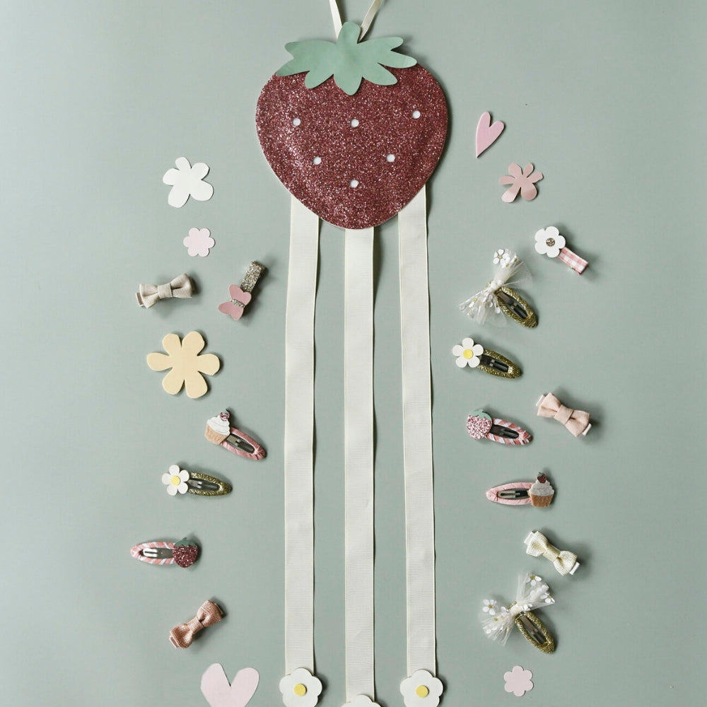 Rockahula Wieszaczek na spinki z 3 wstążkami Sweet Strawberry