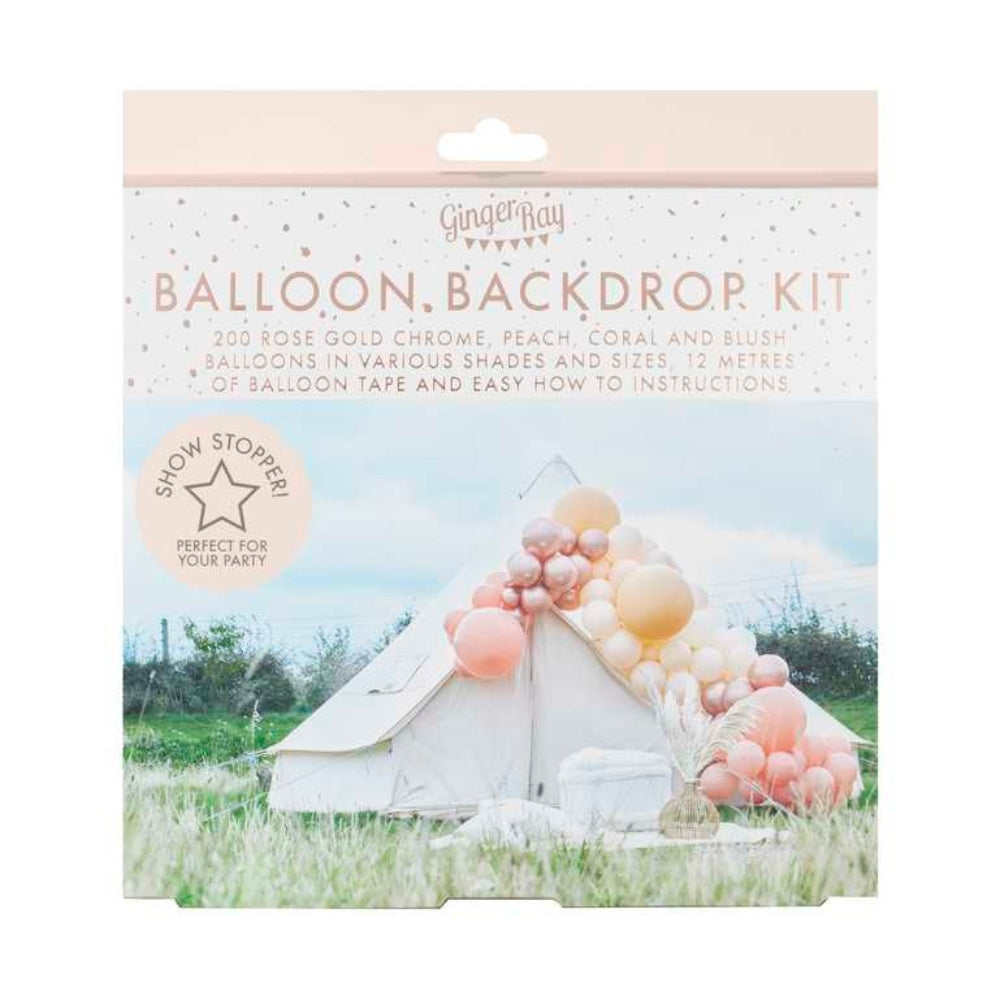 Gingerray balony lateksowe Luxe Peach, Nude And Rose Gold