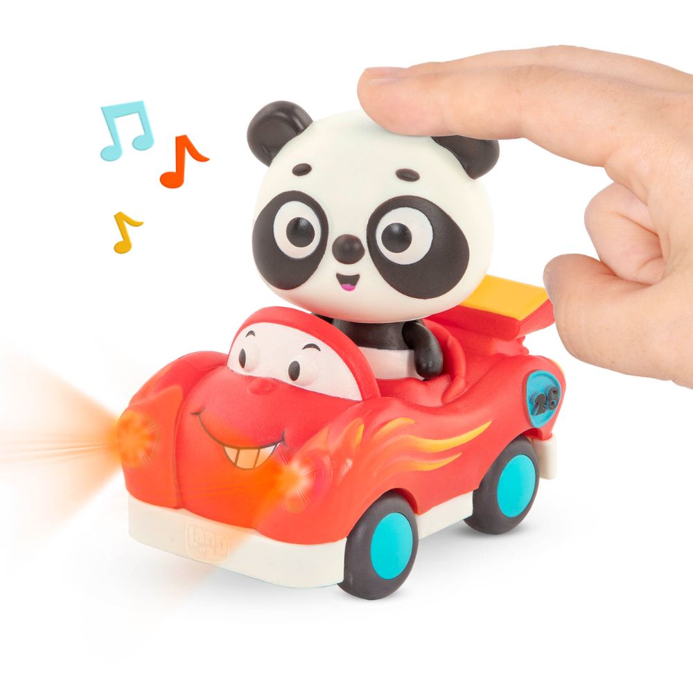 B. Toys Zestaw 3 miękkich autek sensorycznych z pasażerami Odgłosy i światło