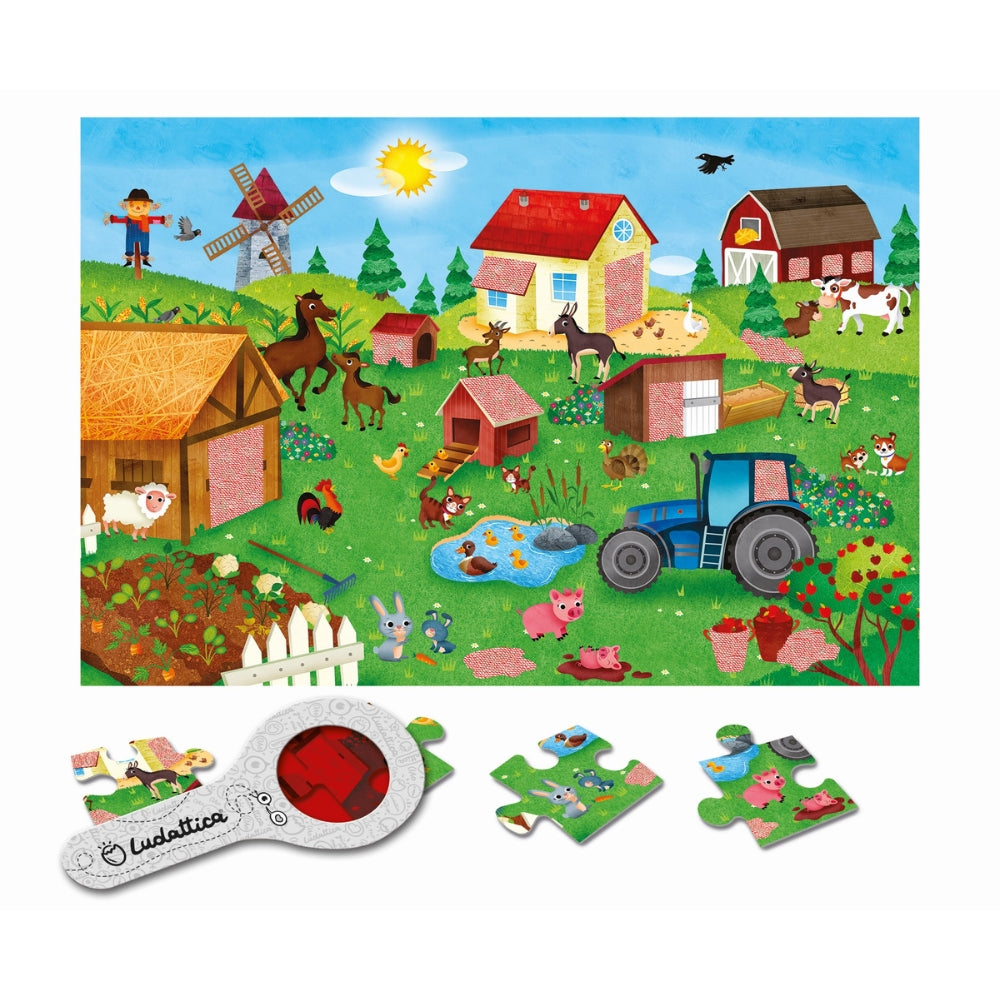Ludattica Puzzle dla dzieci z ukrytymi motywami Gospodarstwo rolne