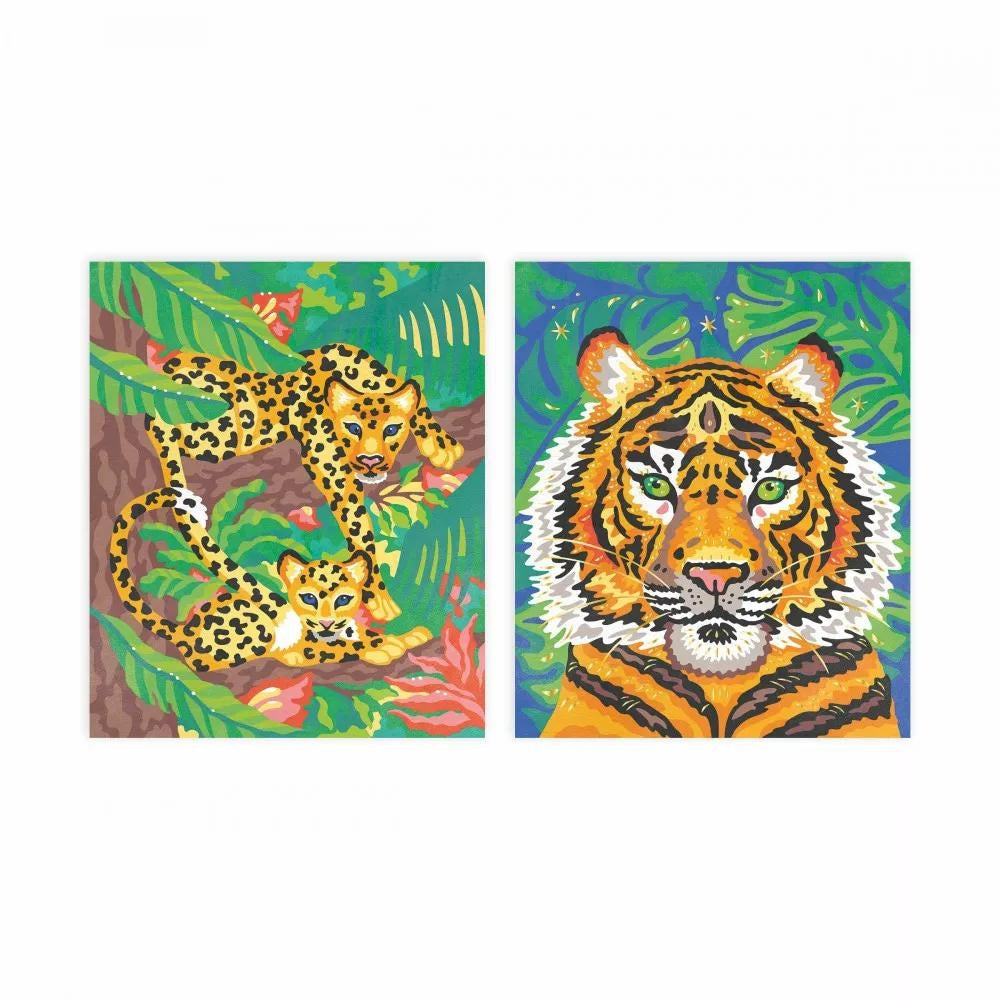 Janod Zestaw artystyczny dla dzieci malowanie po numerach Dzikie koty