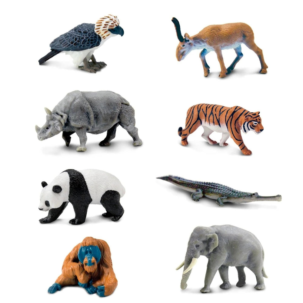 Safari Ltd Figurki zwierząt w tubie Montessori Zwierzęta Azjatyckie