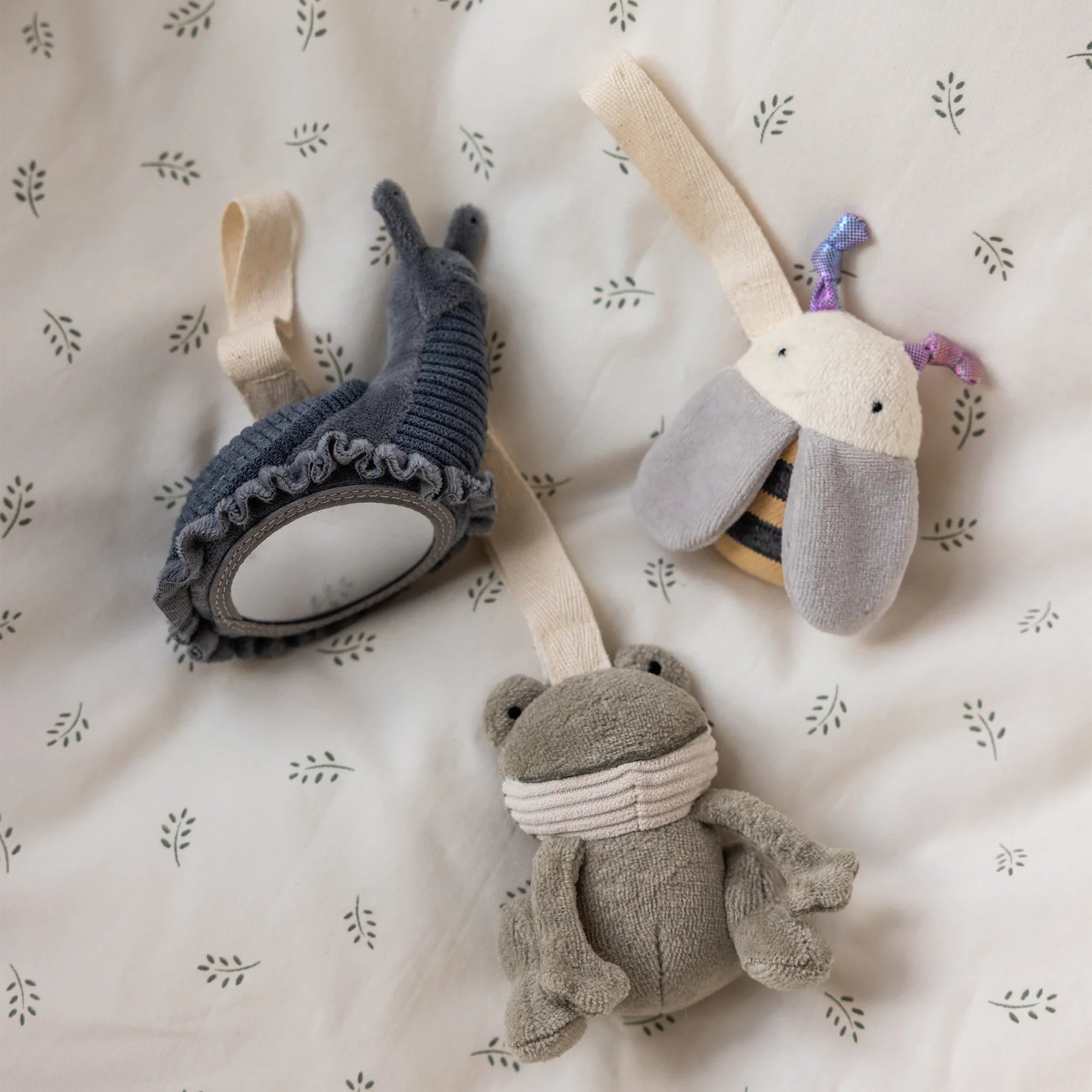 Sebra Zabawki sensoryczne dla niemowląt zestaw 3 szt. Żaba/Ślimak/Pszczoła