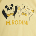 Mini Rodini Koszulka dla dzieci Panda & Cat Yellow
