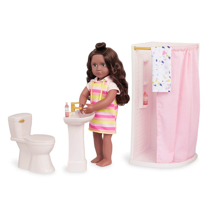 Our Generation Akcesoria dla lalki Sweet Bathroom Set