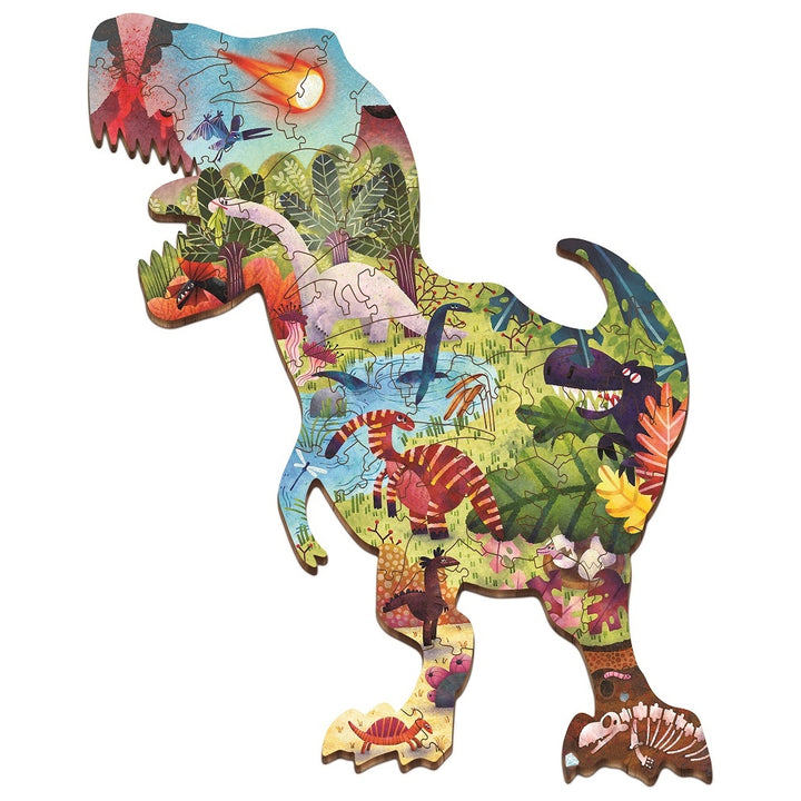 Ludattica Drewniane puzzle dla dzieci Dinozaury